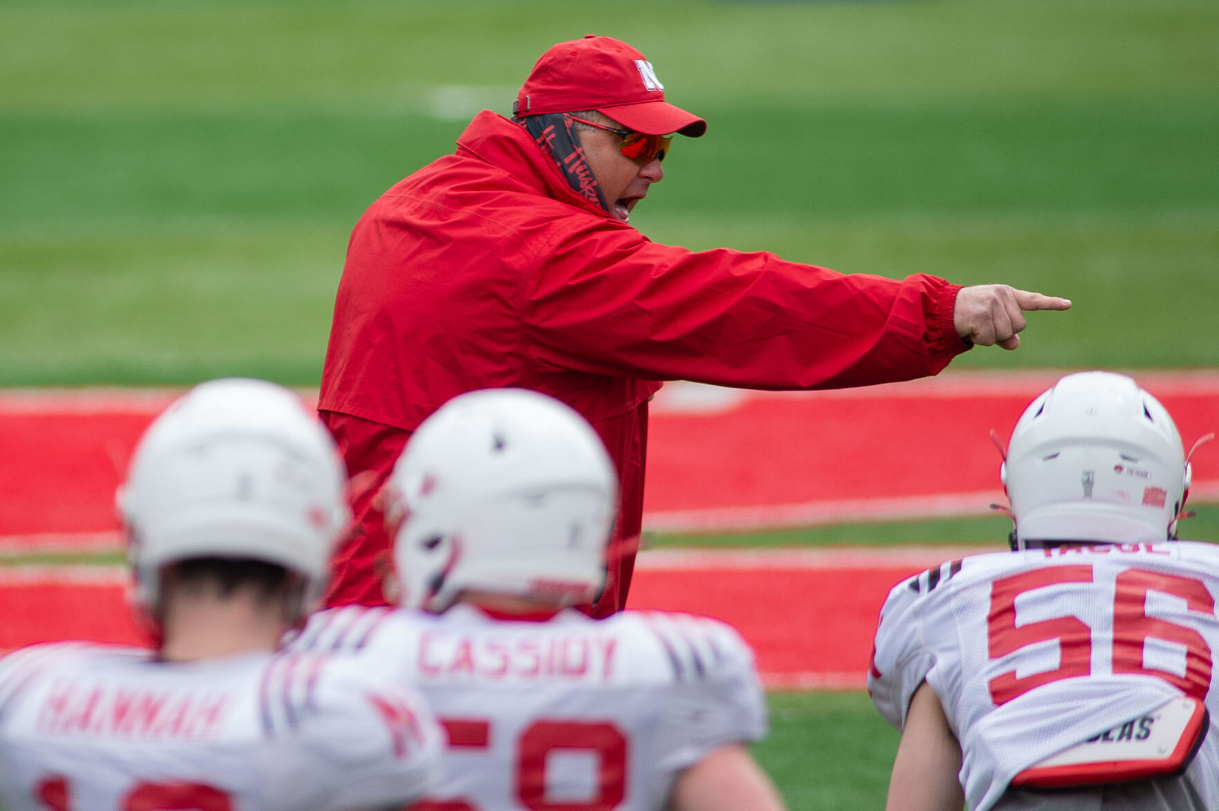 Nebraska football practice 4.17
